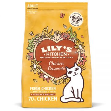 Lili's Kitchen Chicken Casserole Hrană uscată pentru pisici, cu Pui, 800g