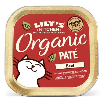 Lily's Kitchen Adult Organic Beef Wet Complete Cat Food 85g