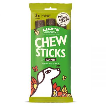 Lily's Kitchen Chew Sticks with Lamb for Dogs, 3 x 120g de firma originala