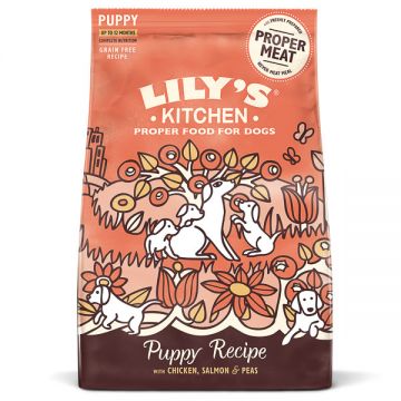 Lily's Kitchen Dog Chicken and Salmon Puppy Recipe Dry Food, 7kg de firma originala