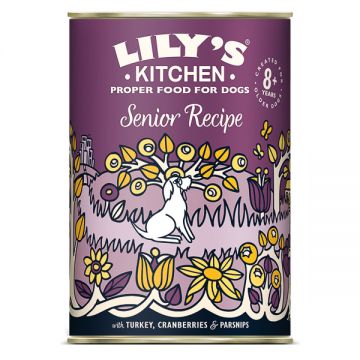 Lily's Kitchen for Dogs Senior Recipe with Turkey, Cranberries and Parsnips, 400g