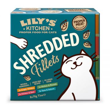 Lily's Kitchen Shredded Fillets Tins Multipack, 8 x 70g