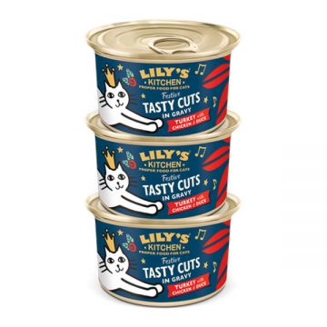 Lily's Kitchen Tasty Cuts ingravy Tins Christmas Trio, 3 x 85g