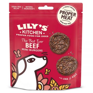 Lily's Kitchen the Best Ever Beef Mini Burgers Dog Treats, 70g de firma originala