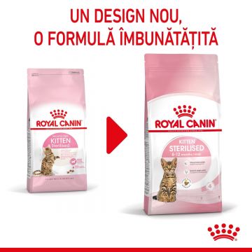 Royal Canin Kitten Sterilised, hrană uscată pisici sterilizate junior, 400g ieftina