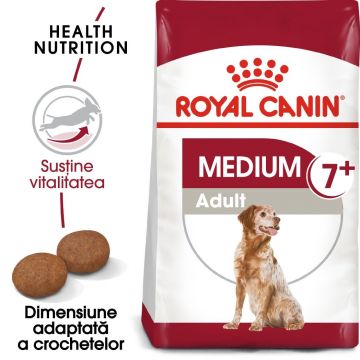 Royal Canin Medium Adult 7+ hrană uscată câine, 4kg de firma originala