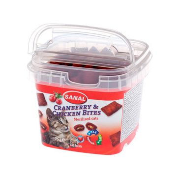 Sanal Cat cranberry and chicken bites cup, 75g ieftina
