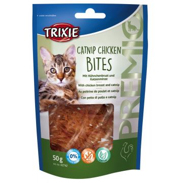 Recompense Pentru Pisici, Premio Bites Cu Pui și Catnip, 50g, 42742