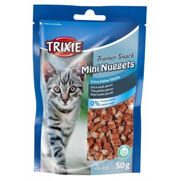 Recompense Pentru Pisici, Premio Trainer Snack Mini Nuggets Cu Pește/Pui/Catnip, 50g, 42741