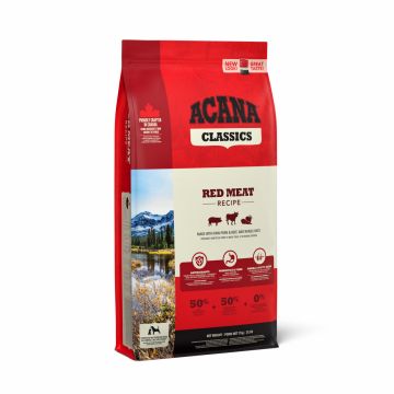 Acana Classics Red, XS-XL, Vită și Porc, hrană uscată conținut redus cereale câini, 14.5kg