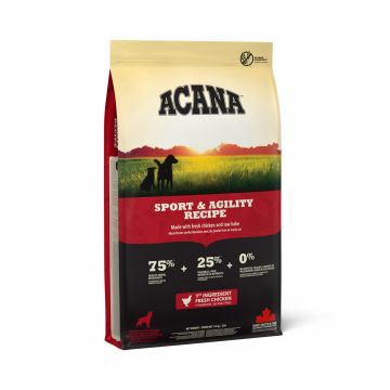 Acana Dog Sport&Agility, XS-XL, Pui, hrană uscată fără cereale câini, activitate intensă, 11.4kg