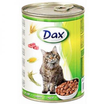 Conservă Dax, pentru Pisici, 415g, cu Iepure