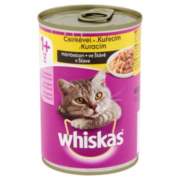 Conservă Whiskas, pentru Pisici, 400g, cu Pui