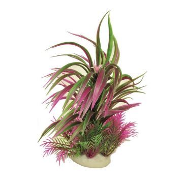 Plante artificiale, 23 cm, Mov și Verde , 0F02 ieftin