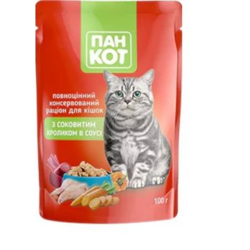 Wise Cat hrană umedă pentru Pisici cu Iepure in Sos 100G