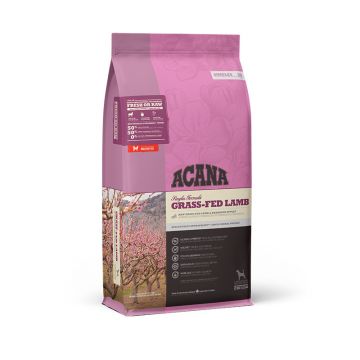 Acana Singlesgrass-Fed Lamb, Miel și Mere, hrană uscată monoproteică fără cereale câini, 17kg