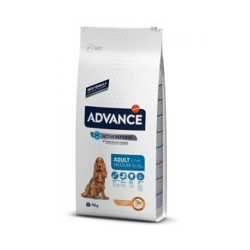 Advance Adult Medium, M, Pui, hrană uscată câini, 14kg de firma originala