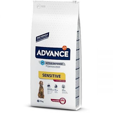 Advance Sensitive Hrana uscata pentru caini cu miel si orez, 12kg de firma originala