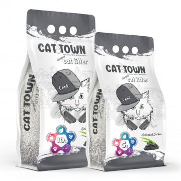 Asternut Igienic Cat Town Carbon Activ pentru Pisici 10 l la reducere