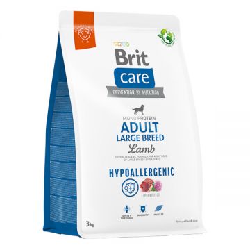 Brit Care Hypoallergenic Adult Large Breed, L-XL, Miel, hrană uscată monoproteică câini, sistem imunitar & alergii, 3kg