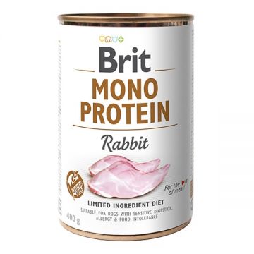 Brit Mono Protein Conserva caini, iepure 400 g