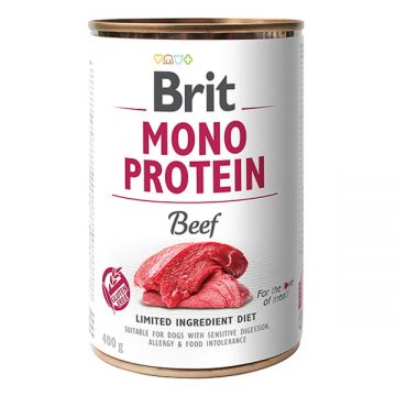 Brit Mono Protein Conserva caini, vita 400 g de firma originala