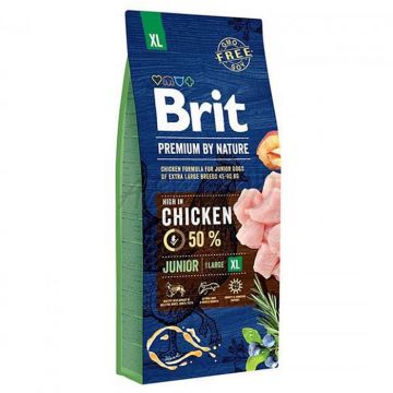 Brit Premium By Nature, Hrana uscata catei, Junior XL, cu pui, 15 kg