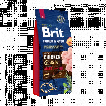 Brit Premium by Nature Hrana uscata pentru caini ,Adult L, cu pui, 15 kg
