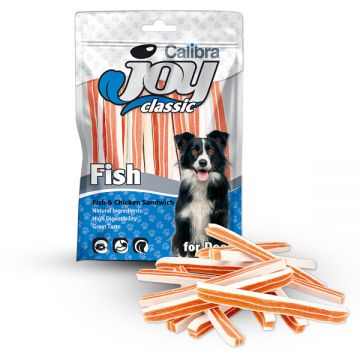 Calibra Joy, XS-XL, Pește și Pui, punguță recompense câini, (Sandwich), 80g de firma originala