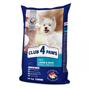 Club 4 Paws Hrana uscata caini adulti de talie mica, miel si orez, 14kg de firma originala