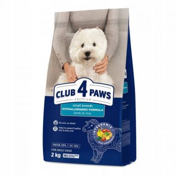 Club 4 Paws Hrana uscata caini adulti de talie mica, miel si orez 2 kg ieftina