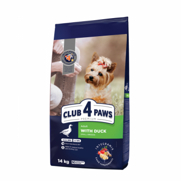 Club 4 Paws Hrana uscata caini de talie mica - cu rata 14kg