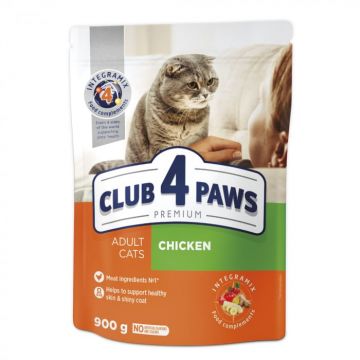 Club 4 Paws Premium Hrana uscata pisici adulte, cu Pui 0,9kg