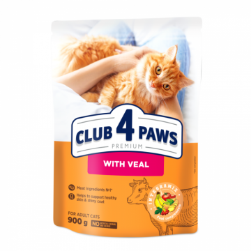 Club 4 Paws Premium Hrana uscata pisici adulte - cu Vita, 0,9 kg ieftina