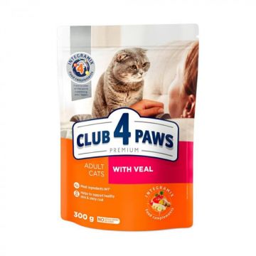 Club 4 Paws Premium Hrana uscata pisici adulte, cu Vita, 300g ieftina