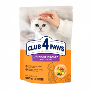 Club 4 Paws Premium Urinary Hrana uscata pisici adulte, 0.9kg ieftina