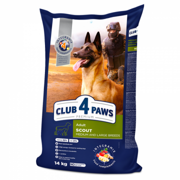 Club 4 Paws Scout Hrana uscata caini super activi, 14kg