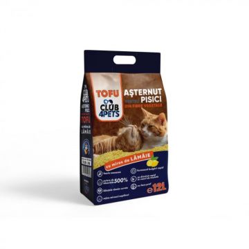 Club4Pets Tofu Asternut igienic pisici, cu lamaie, 12l, 5kg