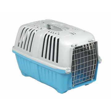Cusca transport animale PRATIKO 2 METAL, albastru
