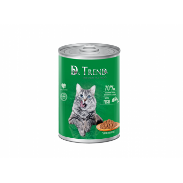 Dr. Trend Conserva pisici - cu peste in sos 10x400g ieftina