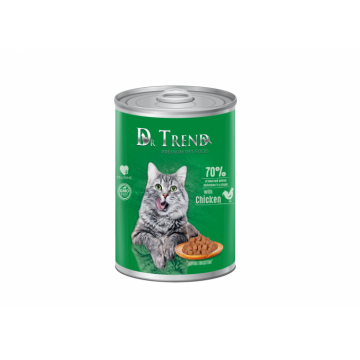 Dr. Trend Conserva pisici - cu pui in sos 10x400g