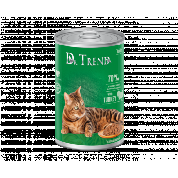 Dr. Trend Conserva pisici - curcan in sos 10x400g de firma originala