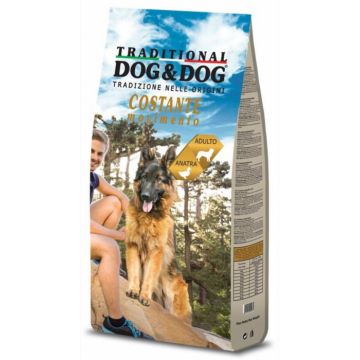 Hrana uscata pentru caini DogDog Traditional cu Rata Miscare Constanta 10kg