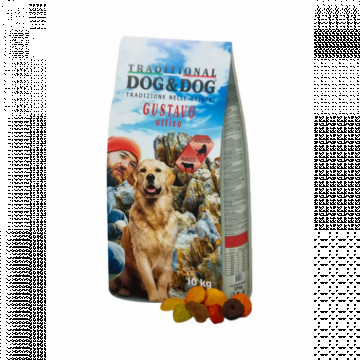 Hrana uscata pentru caini DogDog Traditional pentru caini activi cu vita, 10 kg