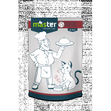 Master Hrana umeda pisici - cu carne, 24x80g ieftina