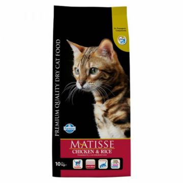Matisse hrana uscata pentru pisici cu pui si orez 10 kg la reducere