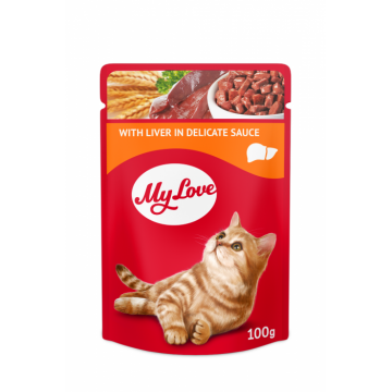 My Love Hrana umeda pisici - cu Ficat in sos, set 24 0,1kg ieftina
