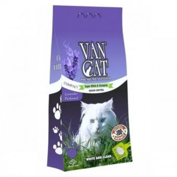 Nisip Igienic Bentonita Pisici VanCat Lavander Compact 5 Kg ieftin