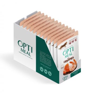 Optimeal Grain Free Hrana umeda pisici adulte - cu Somon si creveti in sos, set 12 0,085kg ieftina