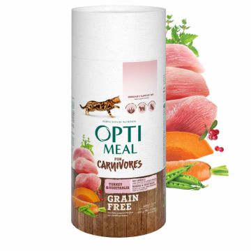 Optimeal Grain Free Hrana uscata pisici adulte - curcan si legume, 650g ieftina